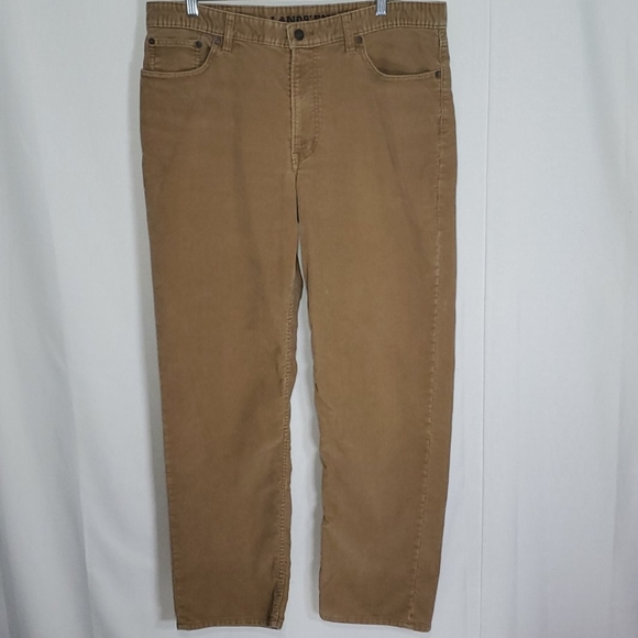 Lands' End Traditional Fit Tan Corduroy Pants - Picture 2 of 11